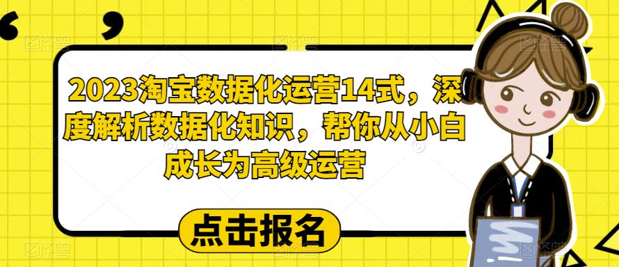 2023淘宝数据化运营14式，深度解析数据化知识，帮你从小白成长为高级运营-MG轻创项目网