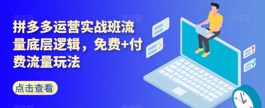 拼多多运营实战班流量底层逻辑，免费+付费流量玩法-MG轻创项目网