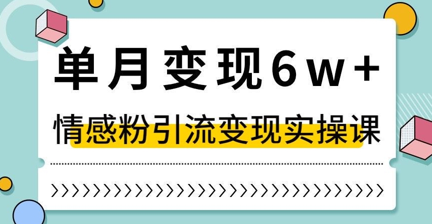 单月变现6W+，抖音情感粉引流变现实操课，小白可做，轻松上手，独家赛道【揭秘】-MG轻创项目网