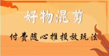 【万三】好物混剪付费随心推投放玩法，随心投放小课抖音教程-MG轻创项目网