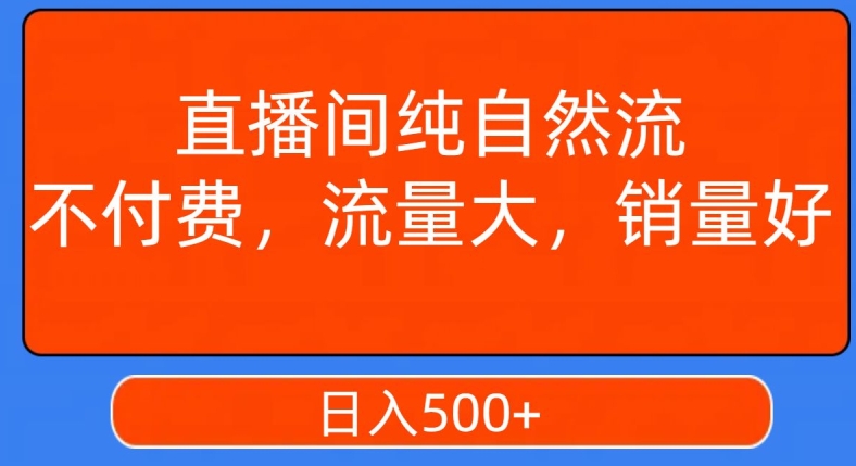 视频号直播间纯自然流，不付费，白嫖自然流，自然流量大，销售高，月入15000+【揭秘】-MG轻创项目网