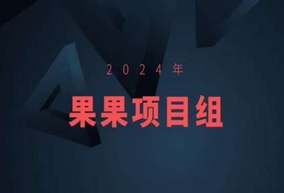 2024年果果项目组项目合集-果果最新项目-MG轻创项目网